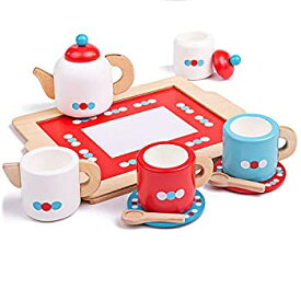 【中古】【輸入品・未使用】Bigjigs Toys Wooden Tea Tray Play Set - Pretend Play And Role Play For Children