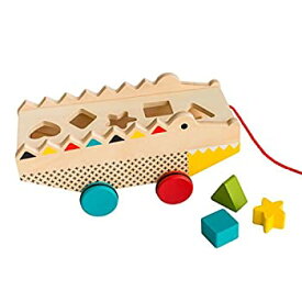 【中古】【輸入品・未使用】Petit Collage Alligator木製Shape Sorter & Pull Toy