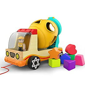 【中古】【輸入品・未使用】TOP BRIGHT　車玩具　トラックミキサー　建設車両　木製　子どもプレゼン　知育おもちゃ　1歳2歳男の子　誕生日