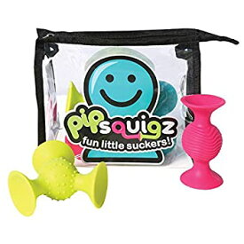 【中古】【輸入品・未使用】Fat Brain Toys PipSquigz 6ピースセット 収納バッグ付き ? 専用ラトル吸引おもちゃ組み立てセット キャリーケース付き ? BPAフリー