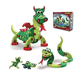 【中古】【輸入品・未使用】Bloco Toys ブロコトイズ ブロック 知育玩具 ドラゴンとヘビ 亀 ワニ コブラ 5歳-