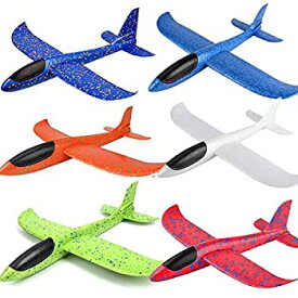 【中古】【輸入品・未使用】BooTaa 6個パック 飛行機おもちゃ 17.5インチ Lサイズ スローイングフォーム飛行機 飛行機グライダー 飛行機