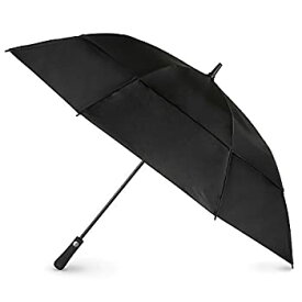【中古】【輸入品・未使用】totes Auto Open Vented Golf Stick Umbrella Black One Size