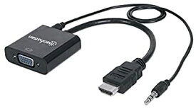 【中古】【輸入品・未使用】Manhattan HDMI(オス) - VGA(メス) コンバーター ブラック 151450 151450