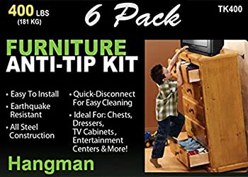 to Kit Anti-Tip Hangman - Pack) 【中古】【輸入品・未使用未開封】(6 Prevent (TK-400-6) Falling-Steel Furniture その他