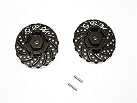 【中古】【輸入品・未使用】RCスペアパーツ Axial SCX10 II Tuning Teile (AX90046 AX90047) Aluminum Front/Rear Wheel Hex Claw +3mm With Brake Disk - 2Pcs Black