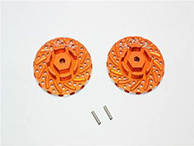 【中古】【輸入品・未使用】RCスペアパーツ Axial SCX10 II Tuning Teile (AX90046 AX90047) Aluminum Front/Rear Wheel Hex Claw +3mm With Brake Disk - 2Pcs Orange