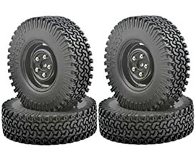 【中古】【輸入品・未使用】LAFEINA 4PCS 1/10 Crawler Tyre Set 1.9" With Foam Insert for 1/10 RC Crawler 1.9" 100MM Tyre & Plastic Wheel set
