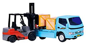 【中古】【輸入品・未使用】PoweTRC Friction Powered Forklift & Truck Play Construction Toy Set for Kids