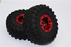 【中古】【輸入品・未使用】RCスペアパーツ Aluminum 6 Poles Wheels With 2.2'' Tire & Foam Insert - 1Pr Red