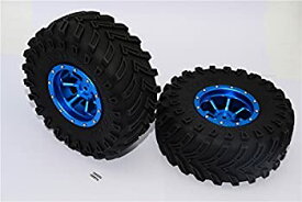 【中古】【輸入品・未使用】RCスペアパーツ Aluminium 6 Poles Beadlock & Nylon Wheels Frame With 2.2'' Tire & Foam Insert - 1Pr Blue