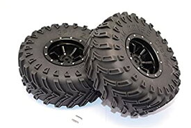 【中古】【輸入品・未使用】RCスペアパーツ Aluminium 6 Poles Beadlock & Nylon Wheels Frame With 2.2'' Tire & Foam Insert - 1Pr Black