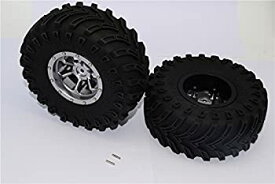 【中古】【輸入品・未使用】RCスペアパーツ Aluminium 6 Poles Beadlock & Nylon Wheels Frame With 2.2'' Tire & Foam Insert - 1Pr Gray Silver