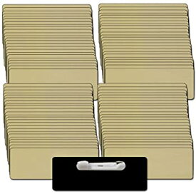 【中古】【輸入品・未使用】ピンファスナー付きネームバッジ付き。 付属なし - 100パックキットには透明光沢の印刷可能なラベルが含まれています - ゴールドネームバッジ 1/