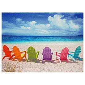 【中古】【輸入品・未使用】Beach Chairs Canvas Wall Art