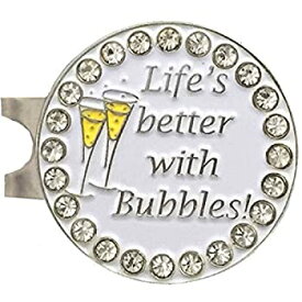【中古】【輸入品・未使用】GiggleゴルフBling Life 's Better With Bubblesゴルフボールマーカーwith a標準帽子クリップ
