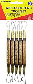 【中古】【39shop】【輸入品・未使用】Kemper★Wire Sculpting Tool Set DSS For Light Removal & Shaping Clay Dough Pottery 5 PC 6-1/2'' TOOLS by Kemper（新古品）