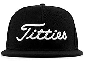 【中古】【輸入品・未使用】Power Caps Titties ゴルフハット スナップバックキャップ PGA フラットつば ブラック