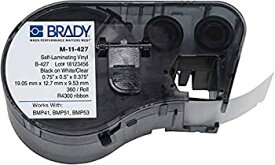 【中古】【輸入品・未使用】Brady M-11-427 Vinyl B-427 Black on White/Clear Label Maker Cartridge 1/2 Width x 3/4 Height For BMP51/BMP53 Printers by Brady