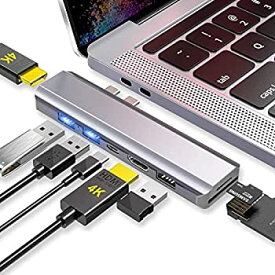 【中古】【輸入品・未使用】EKSA トリプルディスプレイ USB Cハブ 2 HDMI 4K、8イン1 USB Type CデュアルHDMIアダプタードッキングステーション付き MacBook Pro & Air 2019