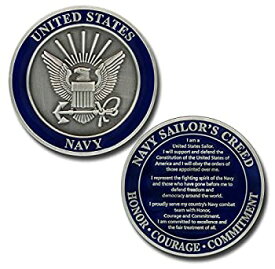 【中古】【輸入品・未使用】U.S. Navy Sailor's Creed Challenge Coin