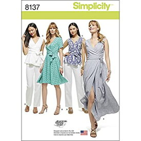 【中古】【輸入品・未使用】Simplicity Creative Patterns 8137 Misses' and Plus Size Wrap Dresses Top and Pants BB (20W-28W) by Simplicity Creative Patterns