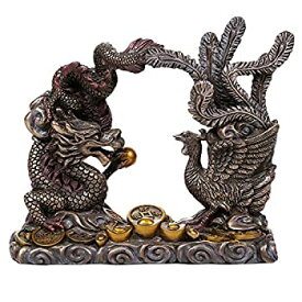 【中古】【輸入品・未使用】Feng Shui Dragon and Phoenix天体Perfect Couple吉祥（Marital Bliss Figurine