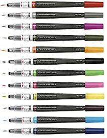 【中古】【輸入品・未使用】Pentel Art Brush Color Brush Pens 18 Color Set (Japan Import) [Komainu-Dou Original Package] by Pentel