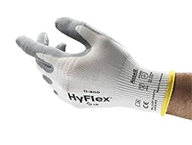 【中古】【輸入品・未使用】Ansell 205572 HyFlex 11-800 White/Gray Nylon Gloves Large Size 9 12 Pairs