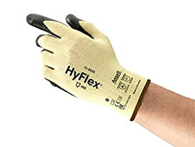 【中古】【輸入品・未使用】Ansell HyFlex 11-500 Kevlar Glove Cut Resistant Black Foam Nitrile Coating Knit Wrist Cuff Medium Size 8 (Pack of 12)