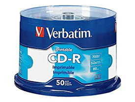 【中古】【輸入品・未使用】Verbatim CD - R印刷可能ディスクスピンドル、ホワイト、50パック
