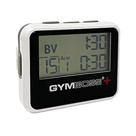 【中古】【輸入品・未使用】Gymboss Plus インターバルタイマーとストップウォッチ ホワイト/ブラック ハードコート