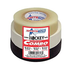 【中古】【輸入品・未使用】Hockey Tape Combo Pack - One Black Tape One White Tape and One Clear Hockey Tape - Made in North America Specifically for Hockey