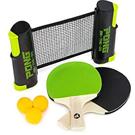【中古】【輸入品・未使用】Pong on the Go 。ポータブルテーブルテニスPlayset with Net、Paddles、ボール、and Carry Bag by Brybelly