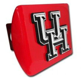 【中古】【輸入品・未使用】University of Houston Cougars "レッドwithクロームUHエンブレム" NCAAカレッジスポーツスチールトレーラーヒッチカバーFits 2インチオート車ト