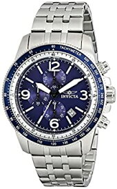 【中古】【輸入品・未使用】Invicta Men's Quartz Watch with Blue Dial Chronograph Display and Silver Stainless Steel Bracelet 13961