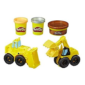 【中古】【輸入品・未使用】Play-Doh Wheels Excavator & Loader Toy Construction Trucks with Non-Toxic Sand Buildin' Compound Plus 2 Additional Colors [並行輸入品]