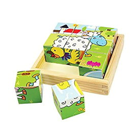 【中古】【輸入品・未使用】Bigjigs Toys BJ536 Animal Cube Puzzle おもちゃ [並行輸入品]