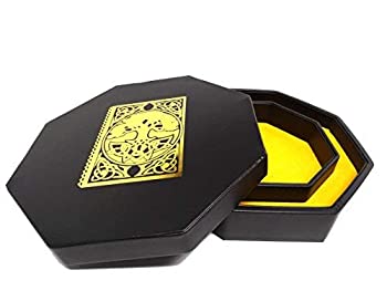 Easy Roller Dice Co. Inch Dice Tray with Lid and Dice Staging Area Spell Book Design [並行輸入品]