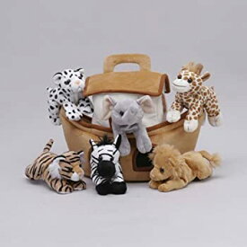 【中古】【輸入品・未使用】Plush Noah's Ark with Animals - Six (6) Stuffed Animals (Lion Zebra Tiger Giraffe Elephant and White Tiger) in Play Ark Carrying Case [