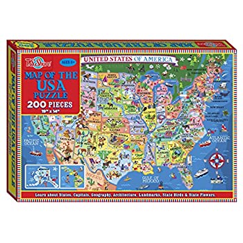Shure 【中古】【輸入品・未使用未開封】T.S. Map [並行輸入品] (200-Piece) Puzzle Jigsaw USA the of その他