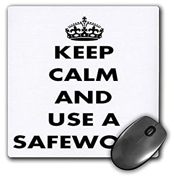 【ポイントアップ中！】【輸入品・未使用未開封】3dRose Mouse Pad and Use A Safeword - Keep Calm and Carry on Humor Humour Fun Funny Parody Safeword - 8 by 8-Inches (mp_63145_1) [並行のサムネイル