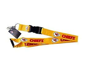 【中古】【輸入品・未使用】NFL Kansas City ChiefsレディースロゴキーチェーンIDチケットホルダークリップLanyard、1サイズ、イエロー