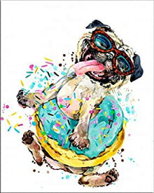 【中古】【輸入品・未使用】7Dots Art. Dogs. Watercolor Art Print Poster 8"x10" on Fine Art Thick Watercolor Paper for Childrens Kids Room Bedroom Bathroom. Wall A