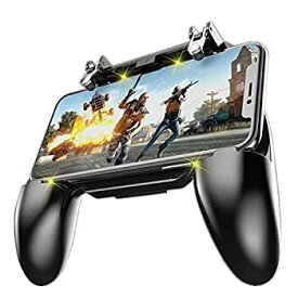 【中古】【輸入品・未使用】COOBILE Mobile Game Controller for PUBG Mobile Controller L1R1 Mobile Game Trigger Joystick Gamepad for 4-6.5' iOS & Android Phone(W10