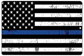 【中古】【輸入品・未使用】Blue Lives Matter Flag Metal Tin Sign Wall Decor Man Cave Bar Police Officer Thin Blue Line Gift [並行輸入品]