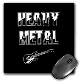 【中古】【輸入品・未使用】3dRose Mouse Pad Heavy Metal Decorative Text Guitar on Black Background - 8 by 8-Inches (mp_286141_1) [並行輸入品]