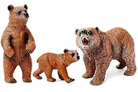 【中古】【輸入品・未使用】UANDME Grizzly Bear Toy Figurines Set Brown Bear Figure Cake Toppers [並行輸入品]
