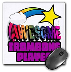 【中古】【輸入品・未使用】3dRose Mouse Pad Shooting Star Rainbow Awesome Trombone Player - 8 by 8-Inches (mp_201434_1) [並行輸入品]