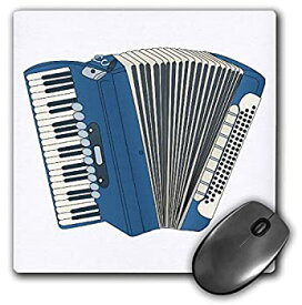 【中古】【輸入品・未使用】3dRose Mouse Pad Blue Accordian Music Musical Instrument Design - 8 by 8-Inches (mp_150093_1) [並行輸入品]